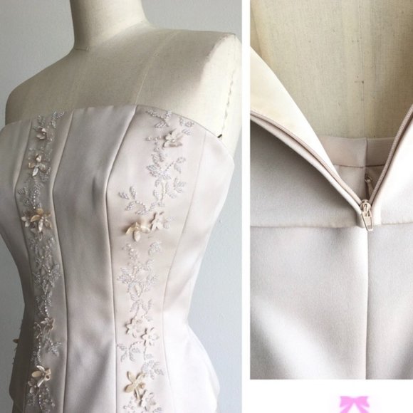 SOLD on another platform …..Kay Unger Champagne Strapless ,🚚FREE SHIPPING🚚 - Picture 8 of 9